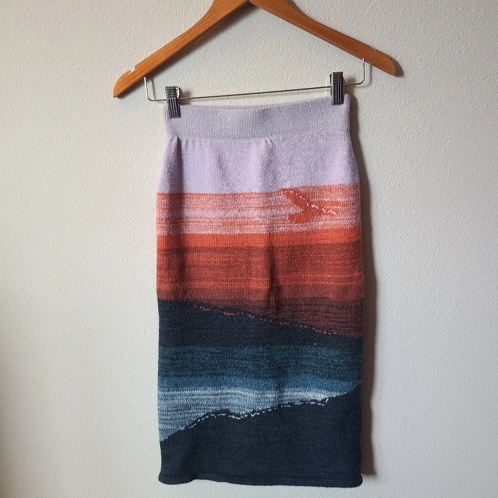 Anthropologie Multicolor Knit Skirt - Picture 2 of 9